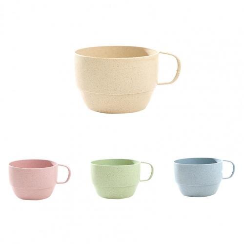 80% Drinkbeker Eco-vriendelijke Te Schoon Tarwe Stro Plastic Thee Beker Voor Melk Ontbijt Drinken Melk Cup: Blauw