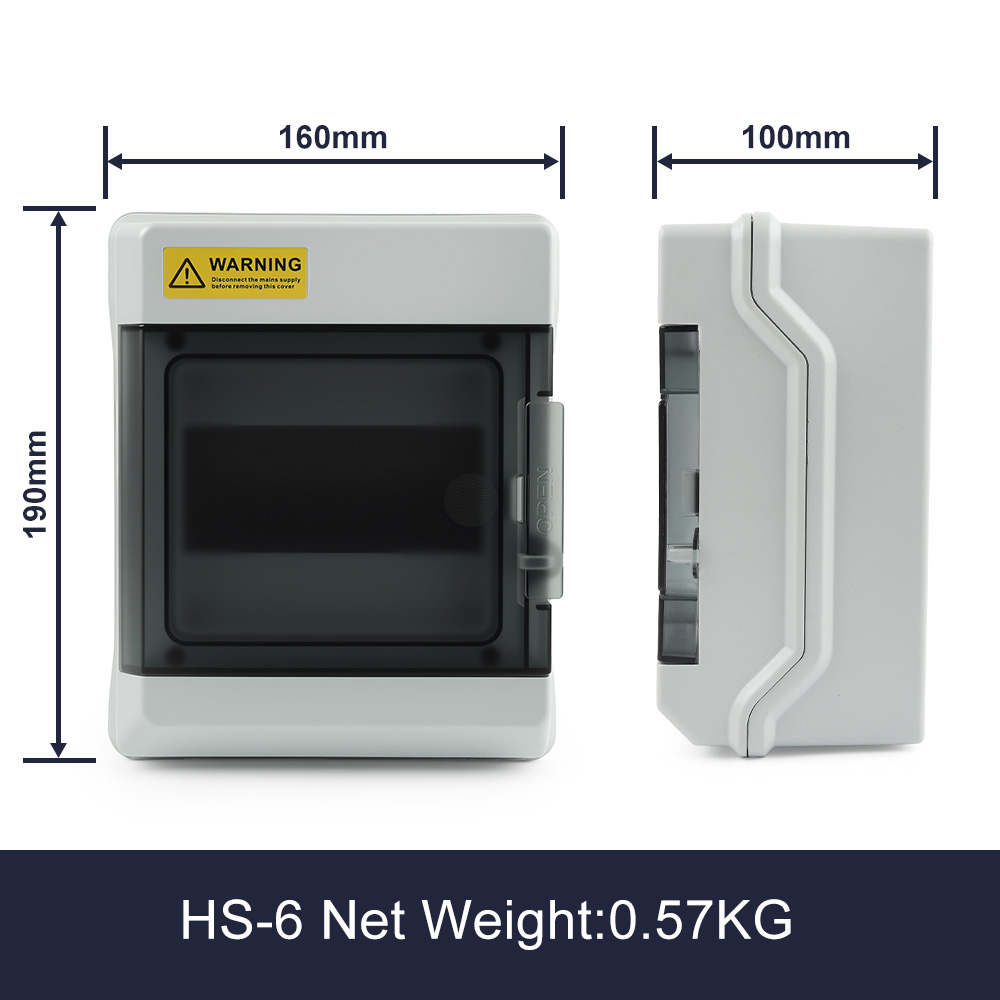 IP65 Outdoor Waterproof Electrical Distribution Box HS-4/6/9/12/15/18/24/36 Way Circuit Breaker MCB Power Junction Box: army green