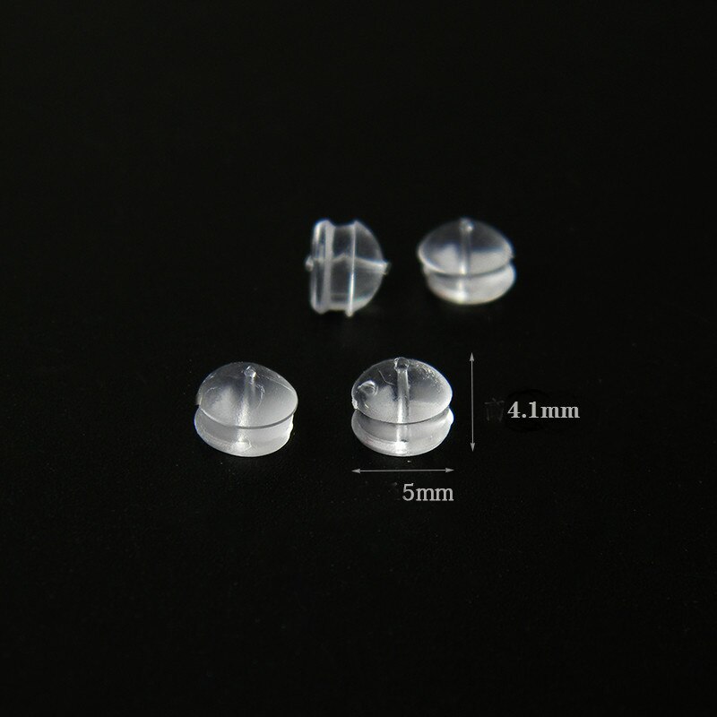 100 Stck 5mm transparent Ohrring Heber Silikon Ohrring Rücken Ohrringe einstellen DIY Schmuck Erkenntnisse