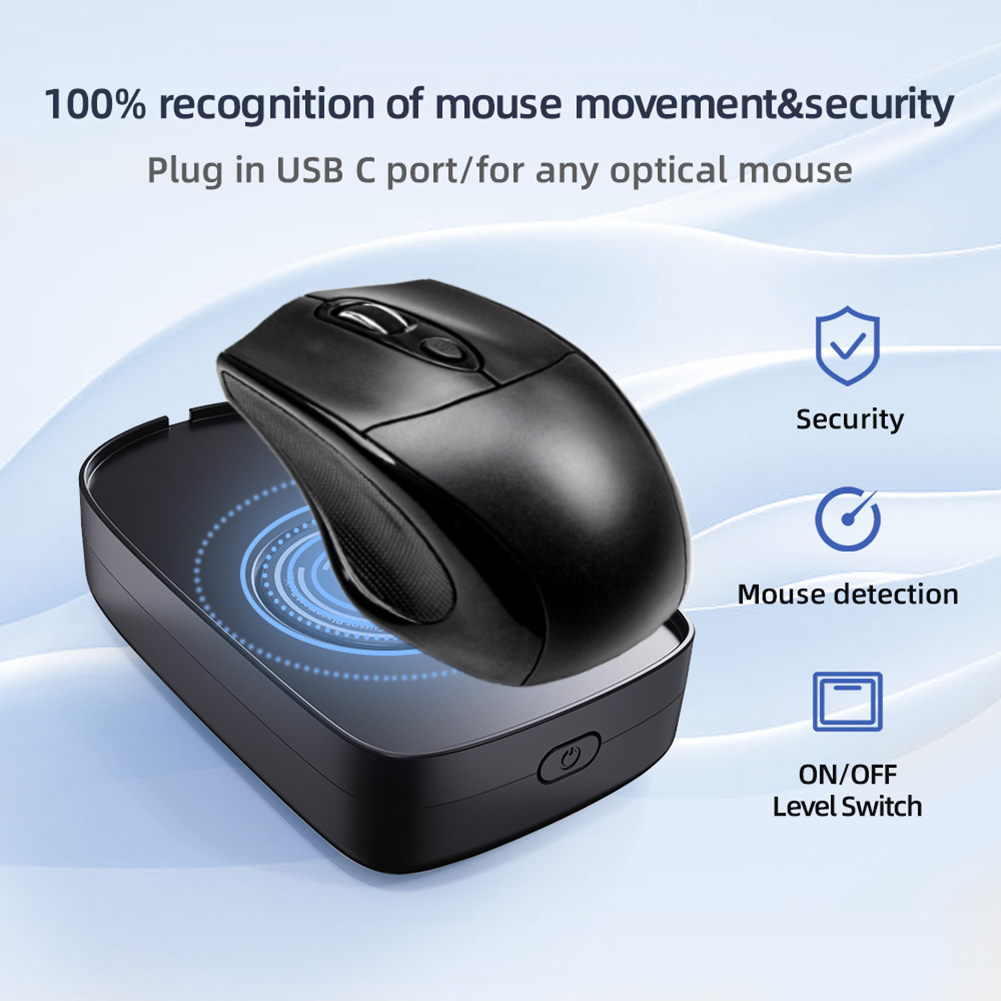 Undetectable Mouse Jiggler 5V 1A Movement Simulation Wired Wireless Mouse Compatible for Computer Awakening for Keeps PC Active