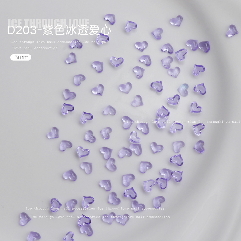 100 Uds. Decoraciones transparentes para decoración de uñas con forma de corazón de amor, dijes 3D para uñas, gemas de diamantes de imitación con parte posterior plana de resina para accesorios de manicura DIY: Beige