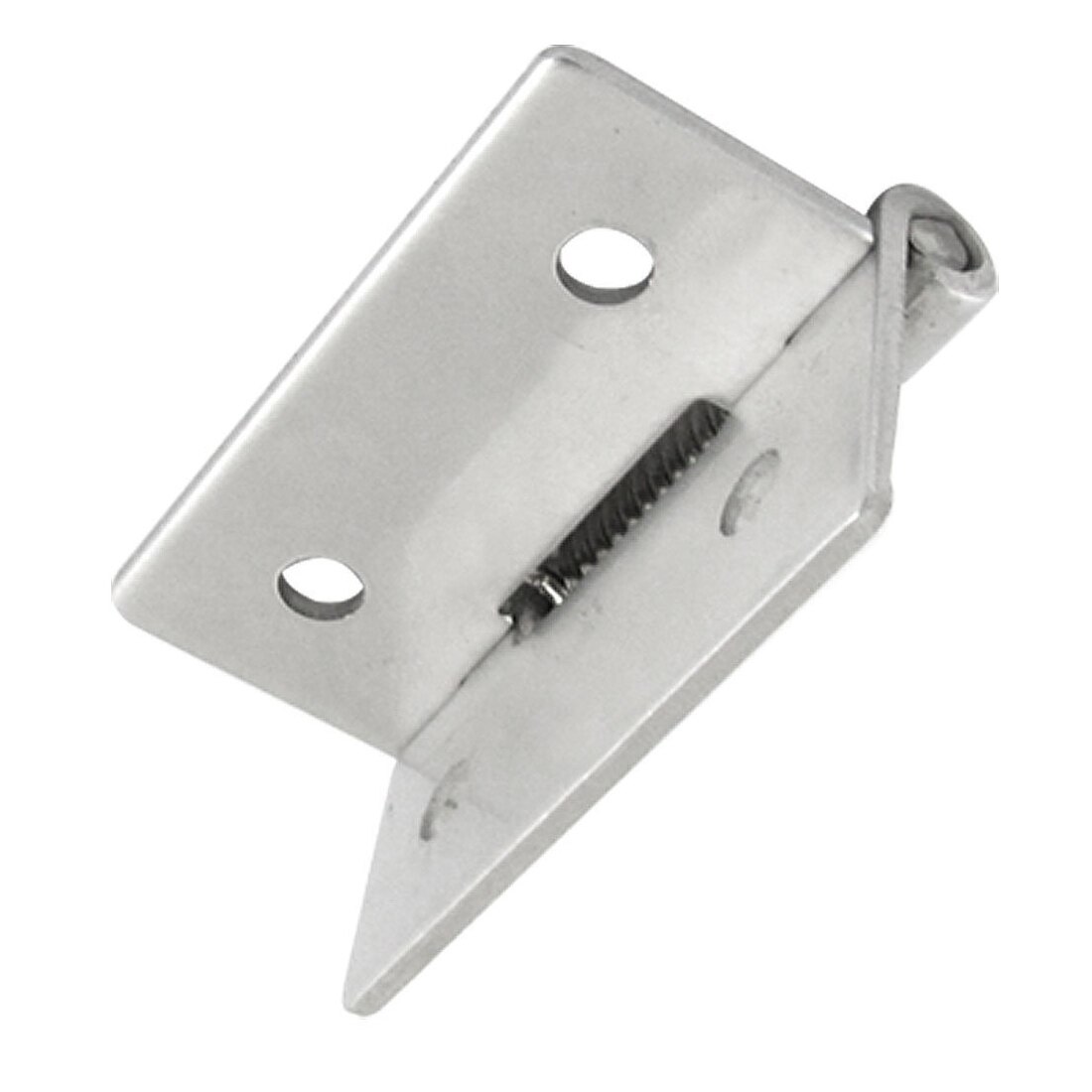 Silver Tone Metal 50 x 50 x 2mm Spring Loaded Self Opening Hinges