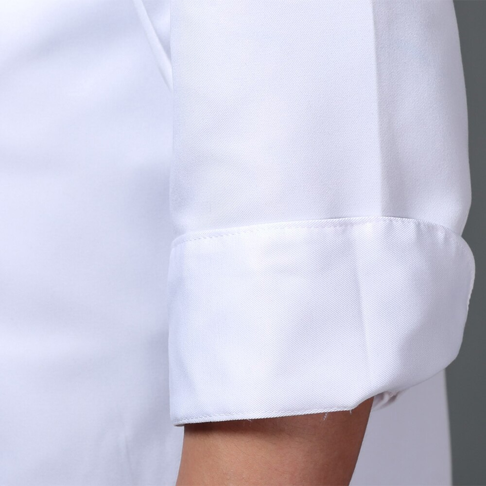 Andningsbar Casual Kockjacka - Kök Catering Restaurang Service Uniform Broderad Bakarbetsuniform