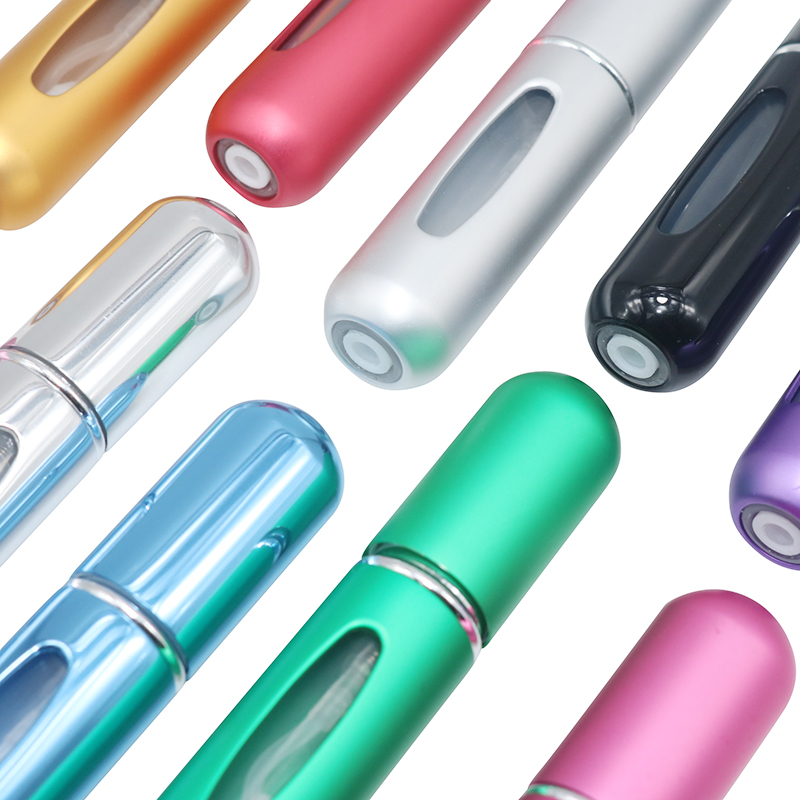 Refillable Mini Perfume Spray Bottle Aluminum Spray Nebulizer Portable Travel Cosmetic Container 5ml Perfume Bottle