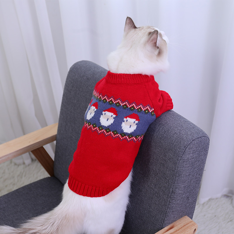 Kerst Kat Kostuums Kerst Trui Huisdier Kleding Kleine Katten Honden Xmas Nieuwjaar Kat Kleding Winter Warm Kitten Outfits