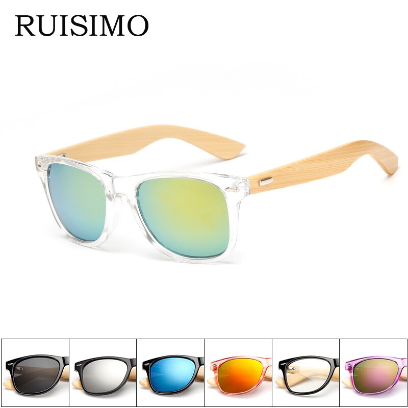 16 farbe Bambus Sonnenbrille Männer Holz Sonnenbrille Frauen Spiegel Original Holz Sonnenbrille retro de sol masculino