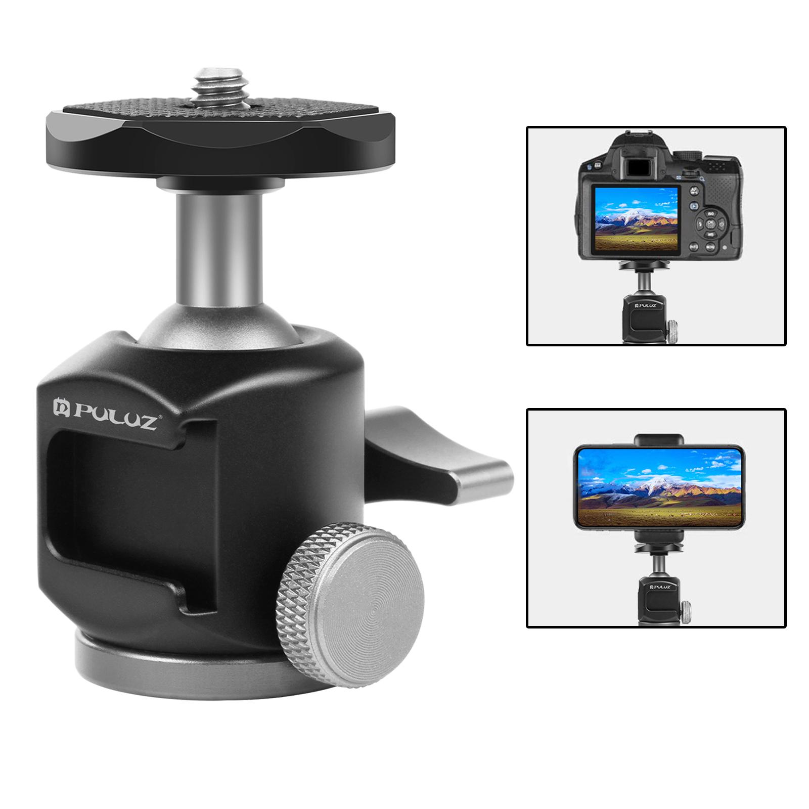 2 in 1 Tripod Mount with Cold Shoe 1/4 inch Holder Side Cold Shoe Mount for DSLR Cameras Photography Adjustable