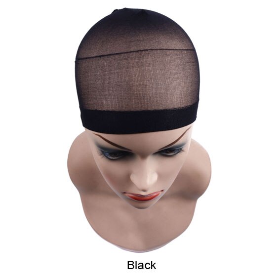6pcs/(3bag) Hair Mesh Wig Cap Hair Nets Wig Liner Hairnets Snood Glueless Dome Wig Cap Stretchable Elastic Hair Net: black