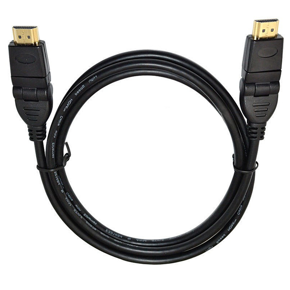 Cable adaptador giratorio HDMI 2,0, Cable macho de versión 2,0, giratorio de 360 grados, ajustable, línea angular derecha e izquierda