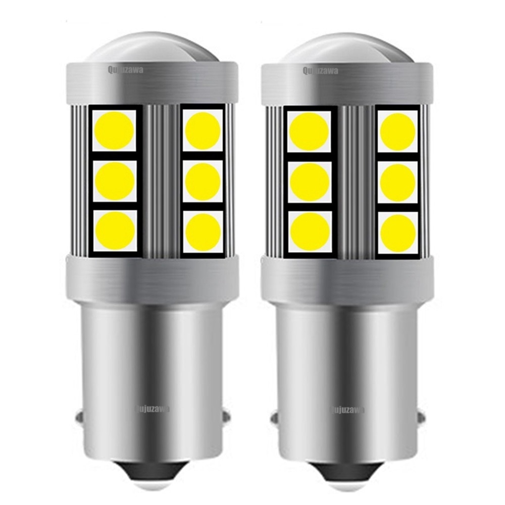 2 stk mini 1156 p21w ba15s 7506 r10w 3030 led autobremselygter bil kørelys bakgear blinklys