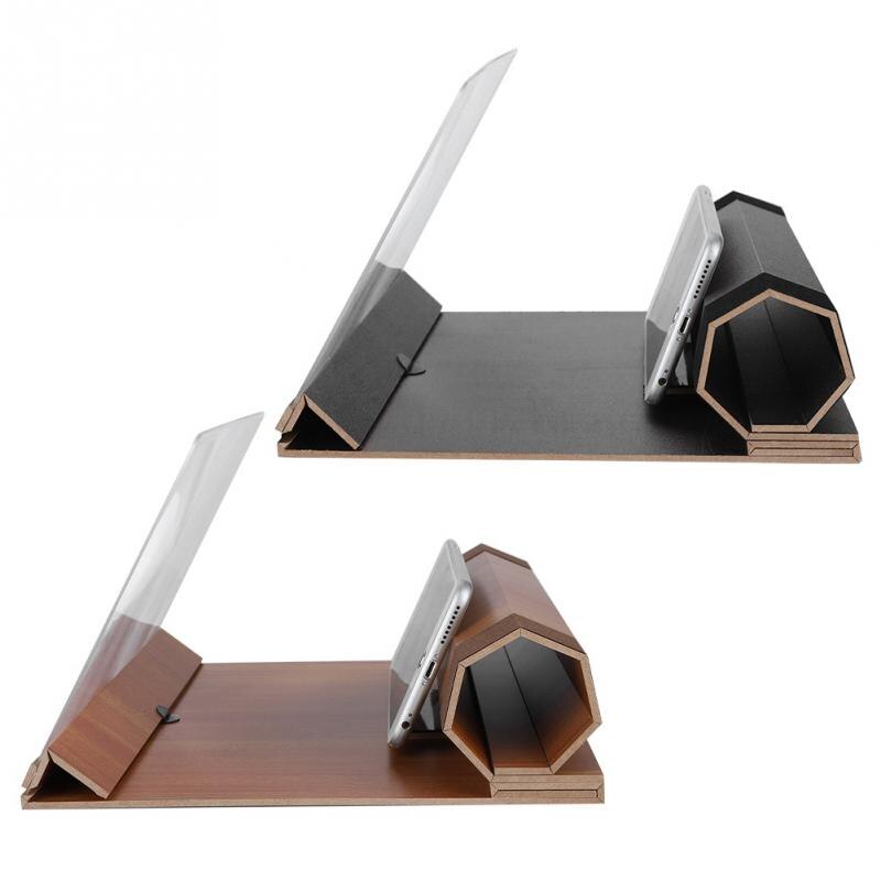 Universal 12inch Phone Screen Amplifier No Eyes Fatigue 2-4 Times Zooming Screen Phone Video Amplifier Stand Holder