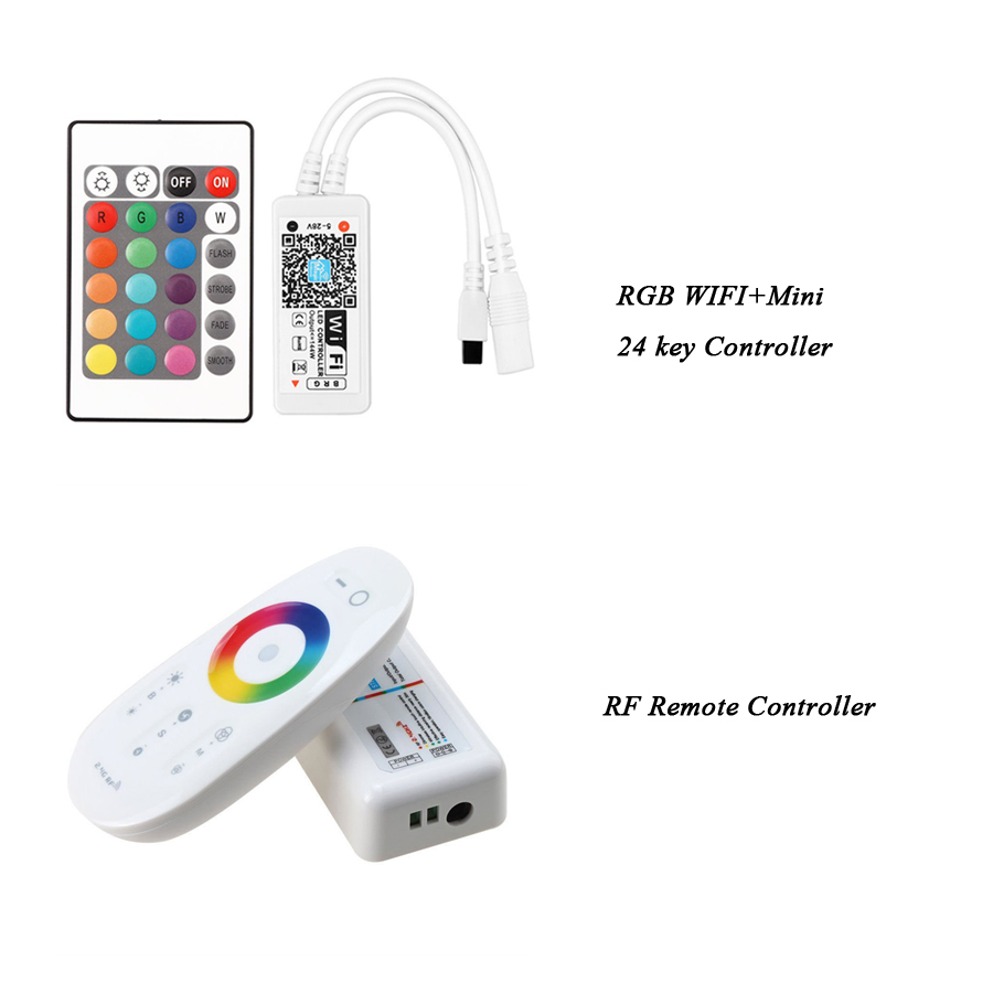 Led Controller 44 Keys 24 Keys LED IR RF RGB Controller LED Lights Controller RF Remote Dimmer DC12V For RGB 3528 5050 LED Strip