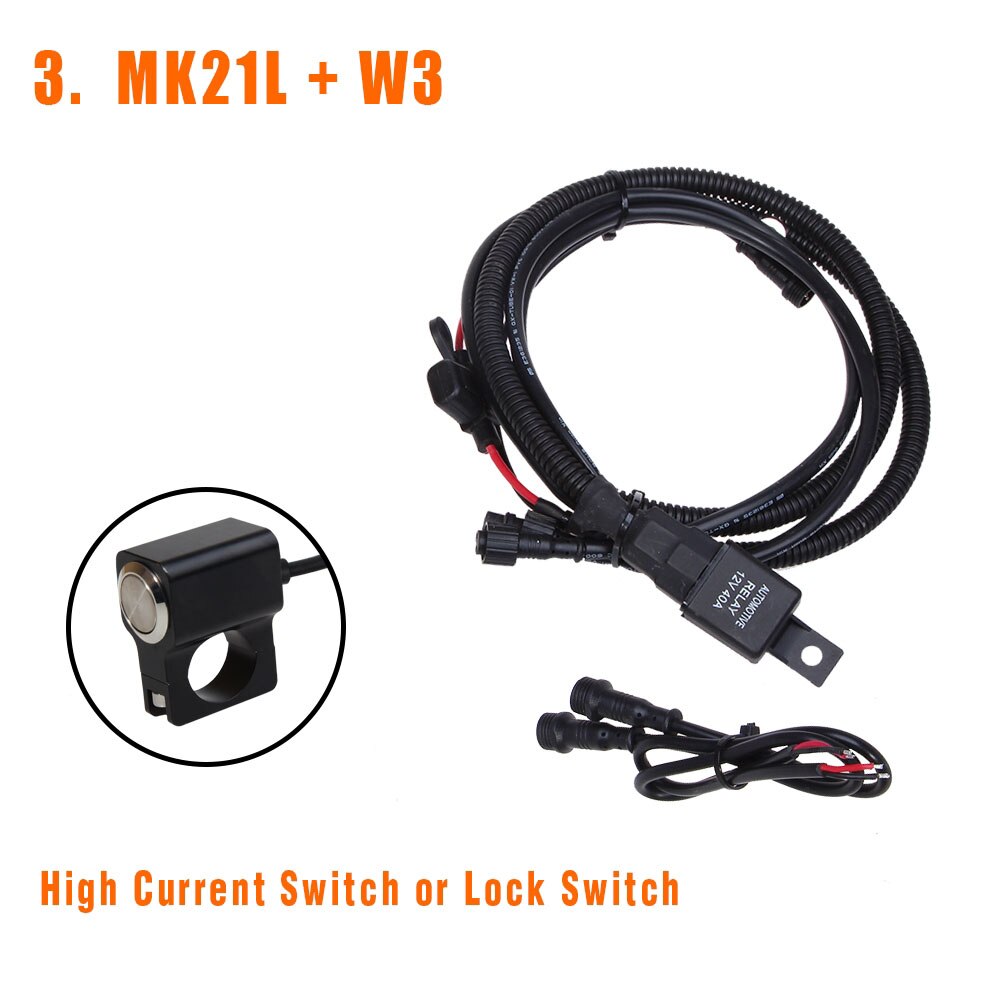 1set Bosmaa 40A Relay switch control line group for automotive car worklight spotlight motorcycle headlight: Handlebar Switch-2