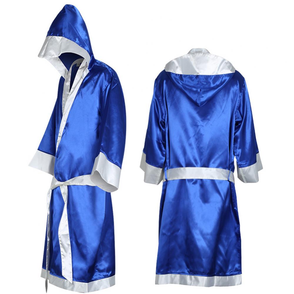 Männer Boxen Kleid MMA Boxkampf Muay thailändisch Männer Mit Kapuze Lange Hülse Mantel Kleid Uniform Kostüm