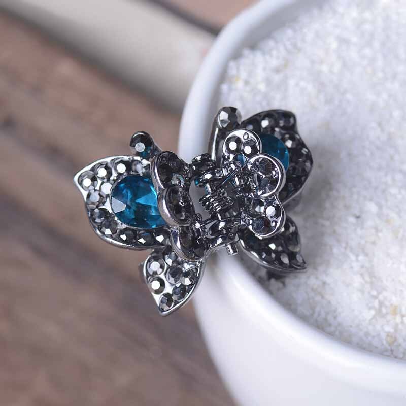 Retro Small Butterfly Gun Black Plating Hair Claw Clip Women Mini Metal Hair Clip Hair Accessories Jewelry