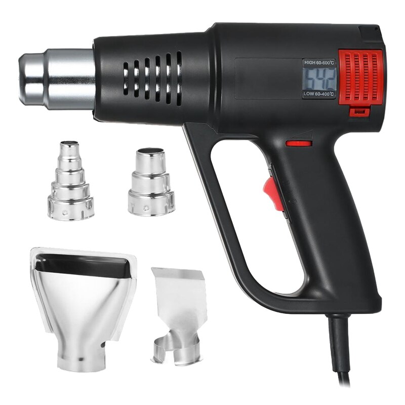 2000w industriële luchtgereedschappen lcd digitale temperatuurgeregelde warmteblazer elektrisch instelbare temperatuur warmtegereedschap eu-stekker