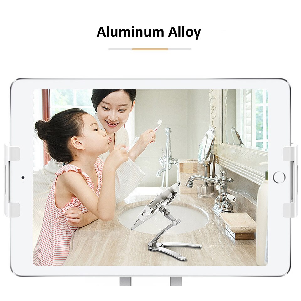 Aluminium køkken bordtelefon tablet holder flydbar justerbar 5-13 tommer tablet telefon bordholder til ipad pro 12.9