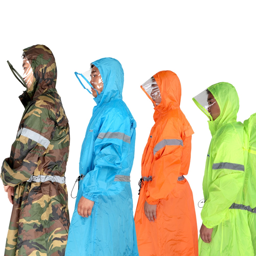 Outdoor Raincoat BlueField Backpack Cover One-piece Raincoat Poncho Rain Cape Outdoor Hiking Camping Unisex Rain gear