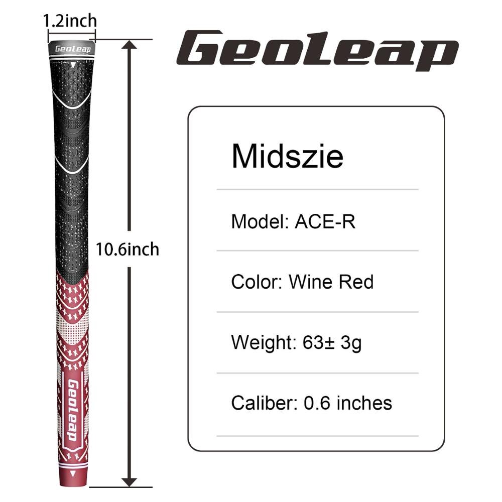 Geoleap golfgreb 13 stk / parti, rygrib ， multi sammensatte hybrid golfkølle greb, standard , 7 farve. fress: Rødvin