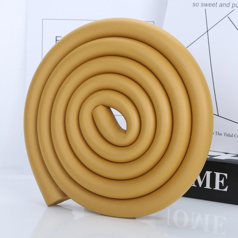 2 Meters Table Desk Edge Guard Strip Extra Thick Furniture Corner Protect Home Anti-collision Strip with Free Double-sided Tape: Wood color