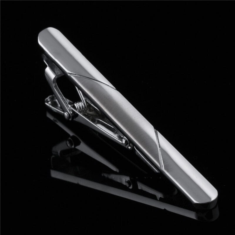 Luxury Classic Business Square Brush Men Cufflinks Tie Clips Set Plating Necktie Pin Tie Bars Clip Clasp