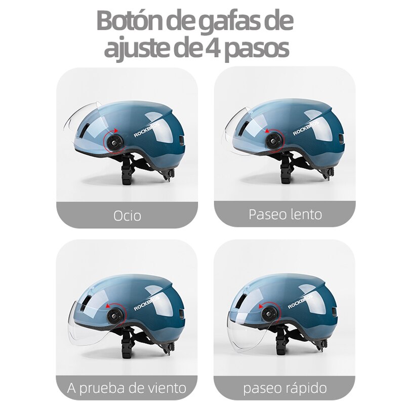 Rockbros Elektrische Fiets Helm Mannen Vrouwen Mtb Racefiets Helm Met Bril Motercycle Veiligheid Helm Bescherming Fietshelm