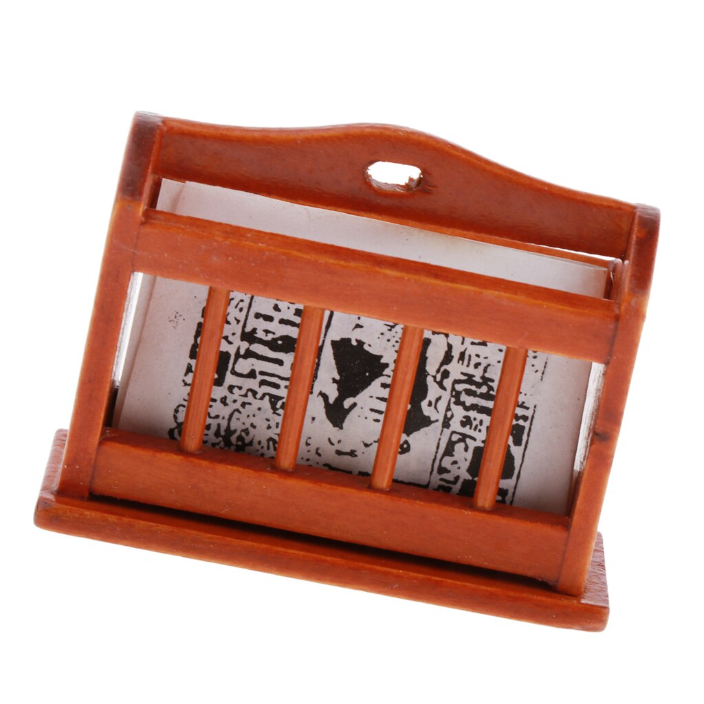 Magideal 1:12 Schaal Miniatuur Tijdschriftenrek Poppenhuis Kantoor Meubels Poppenhuis Accessoires