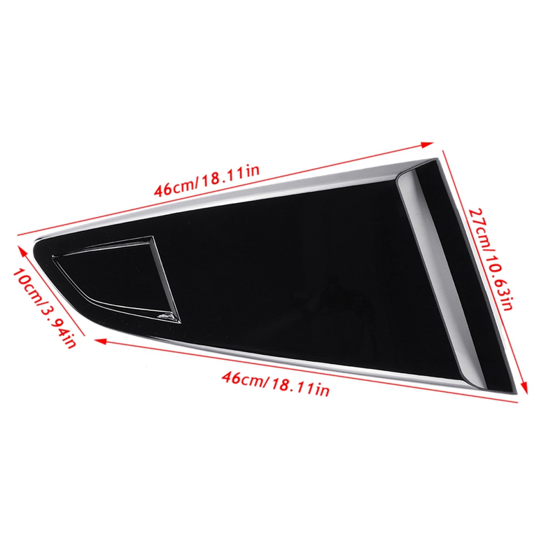 1Pair Car Side Window Quarter Rear Louver Scoops Side Vent Scoop Cover Trim for Ford Mustang 2 Door for Coupe Model