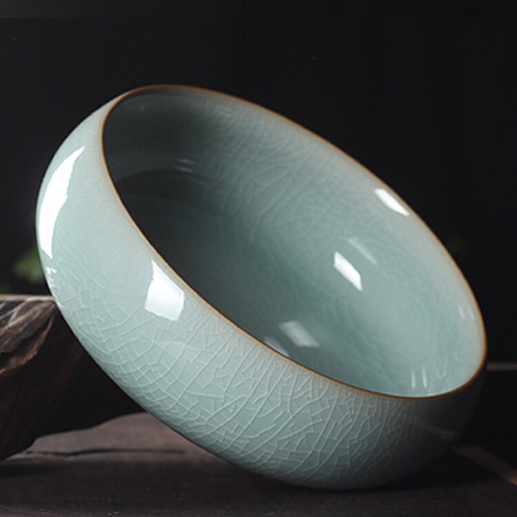 Celadon Tee Washset Keramik Tasse Stift Große Tee Waschen Eis Riss Offene Stück Von Wasser Ceremonia Del Te Haushalts Produkte DH50CX