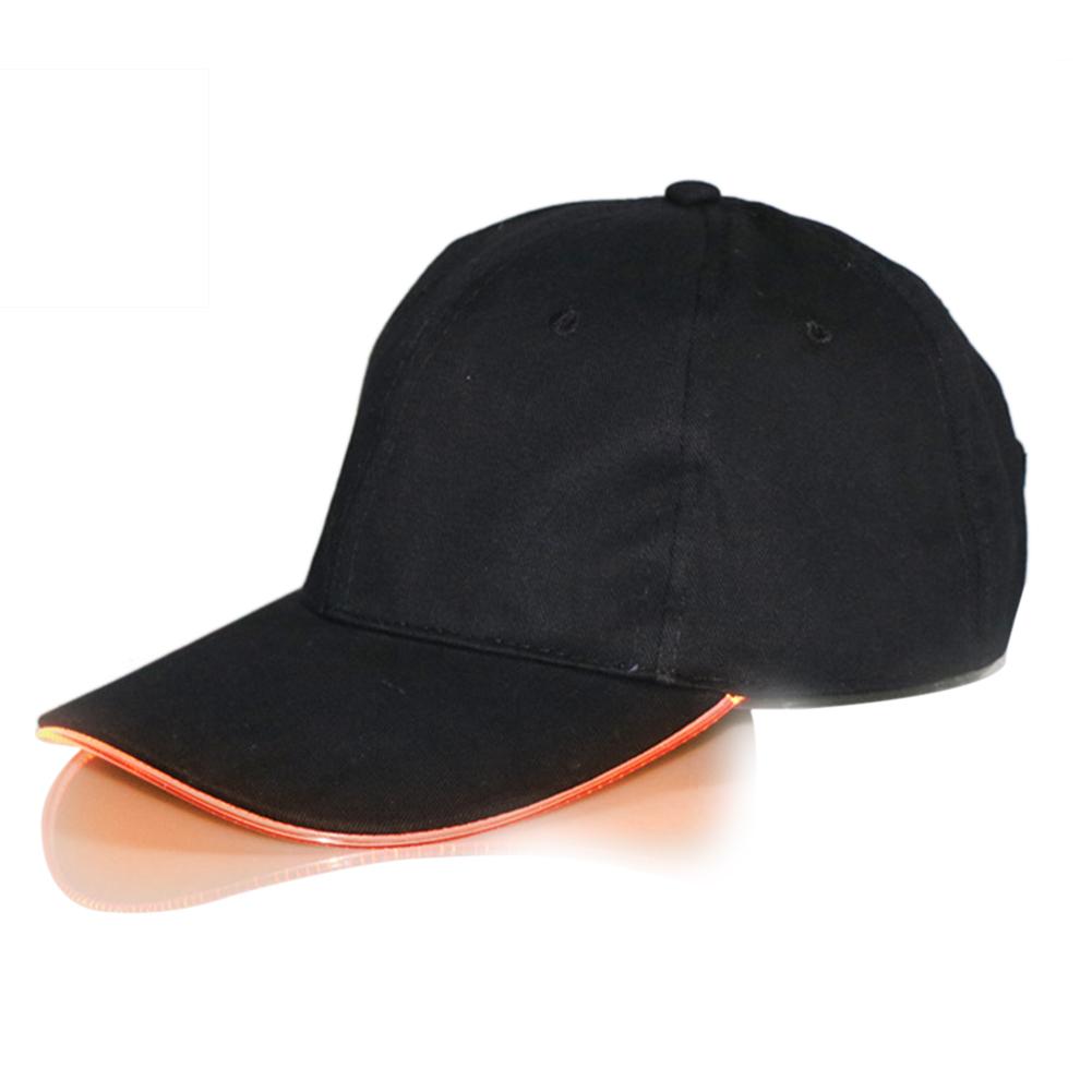 Nueva gorra de béisbol gorra de Hip Hop gorra de fibra óptica sombrero brillante LED de fibra óptica iluminador ajustable Unisex sombrero de sol