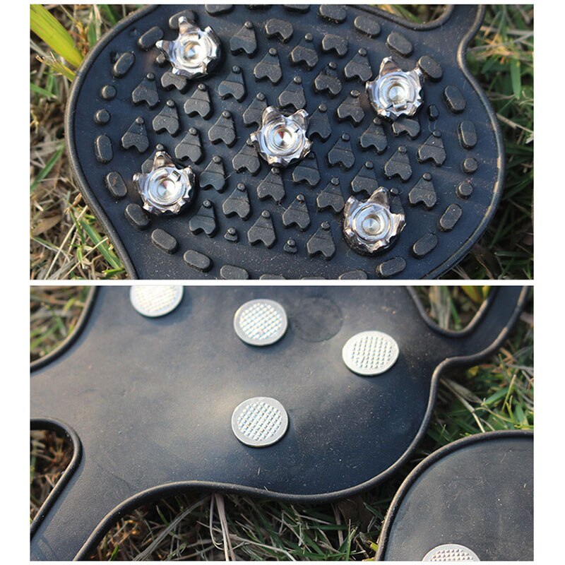 1 Paar Silicone Klimmen Antislip Schoen Grip Ijs Sneeuw Grips Cleat Over Shoe Spikes Studs Stijgijzers ZJ55