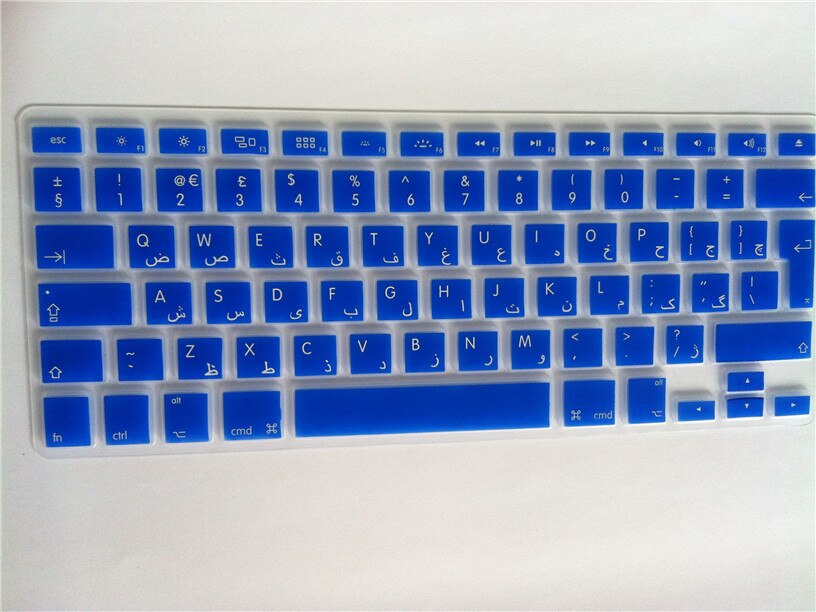 Silicone Keyboard Cover - Backlit Arabic Layout - Dustproof & Waterproof for Macbook Air Pro Retina 13 15