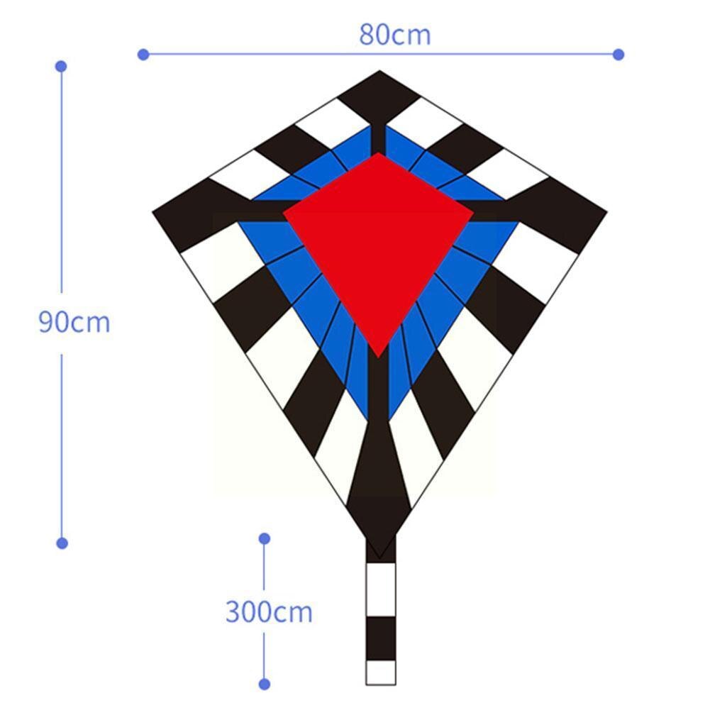 New weifang diamond-shaped cartoon color plaid cloth large-scale adult 300cm wide line 80 kite high long-tailed kite 90 ta j9 x 1