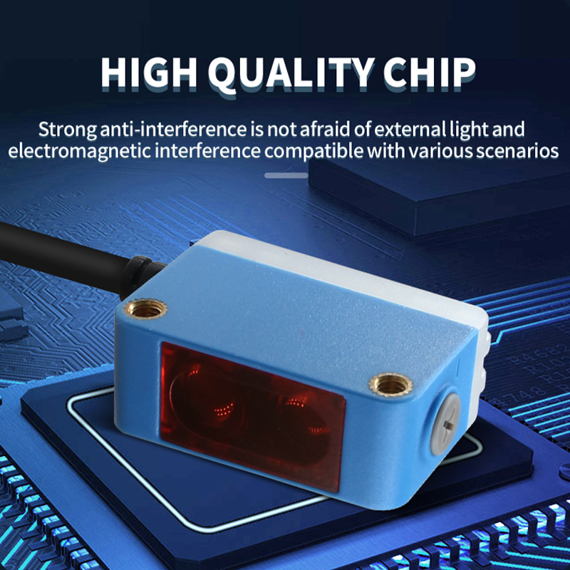 Background Suppression Infrared Photoelectric Sensor，Diffuse reflection, reflected light, lens reflection，30cm-2M，NO and NC，NPN