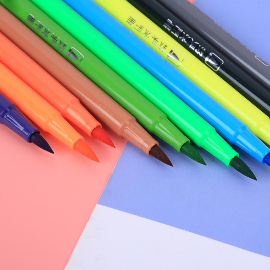 24 pièces aquarelle stylo lavable doux pointe peinture dessin outil Art école fournitures Art fournitures tableau blanc stylo
