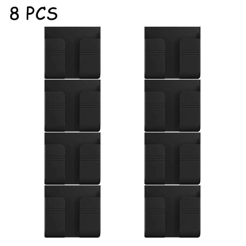 1-4 pçs caixa de armazenamento montada na parede multifuncional perfurador livre organizador tv controle remoto diy plugue do telefone móvel suporte de carregamento: Laranja