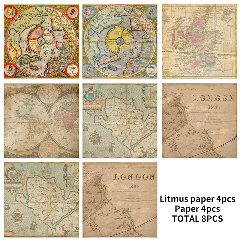 14Cm X 14Cm Chirstmas Retro Plakboek Rijstpapier Bloem Achtergrond Ambacht Diy Papier Junk Journal Scrapbooking Lakmoespapier 8 Stuks: Blauw