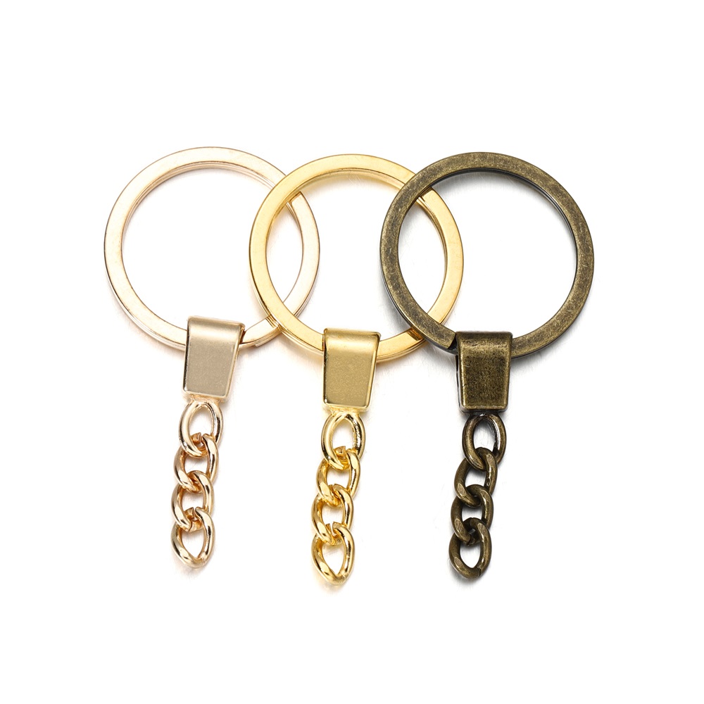 5 Teile/los 30mm Schlüssel Ring Schlüssel Kette Gold Farbe Lange Runde Split Schlüsselanhänger für DIY Schlüssel Kette Schmuck machen: Rot