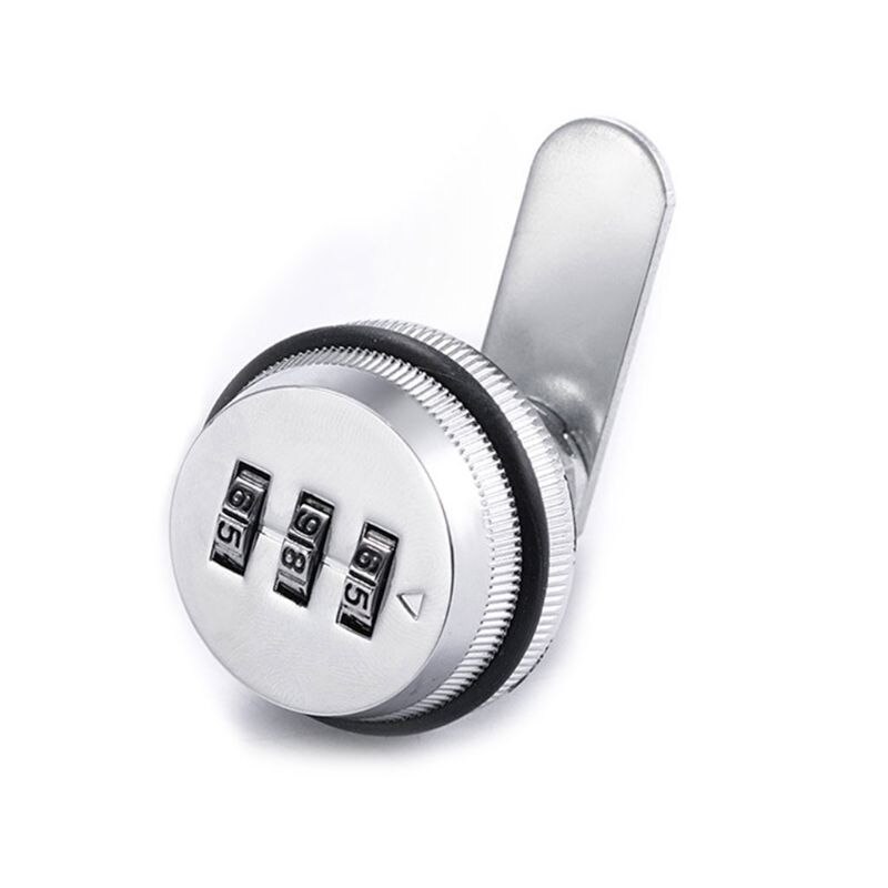 Candado de combinación de 3 dígitos para buzón, cerradura de leva con lengüeta giratoria de 7/8 &quot;para cajón de armario, M89B: Plata