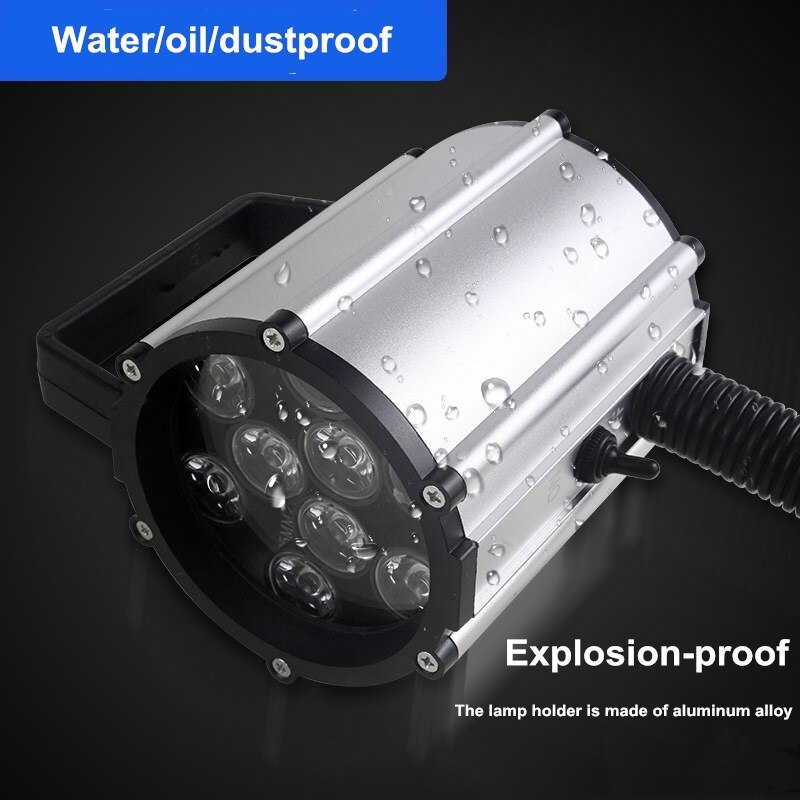 LED Machine Tool Working Light 24V/220V 12W/14W Waterproof CNC Lathe Punch Milling Machine Industrial Garage Mechanical Lighting