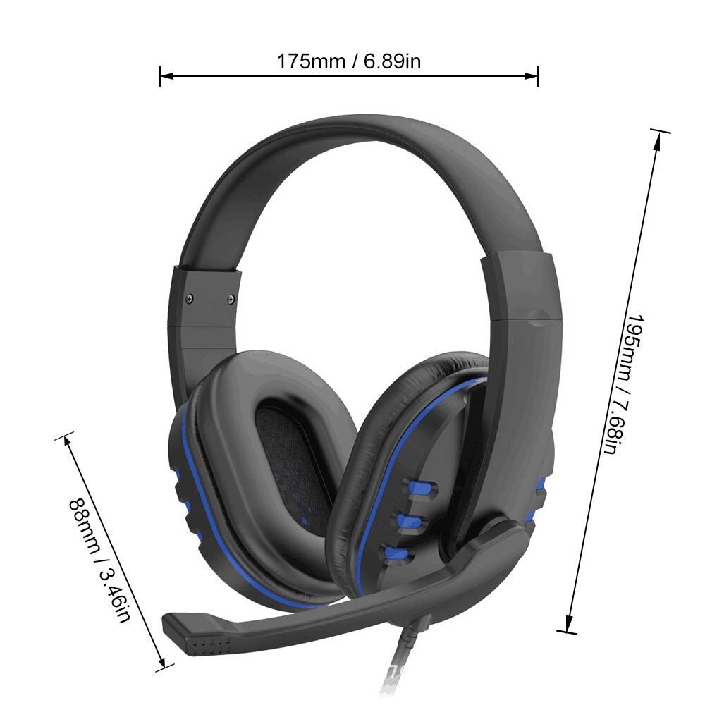 RLOVS Gaming Headset 3.5mm Wired Over-Head Gamer Headphone With Microphone Volume Control Gamer Earphone Headset For Xbox PS4 PC