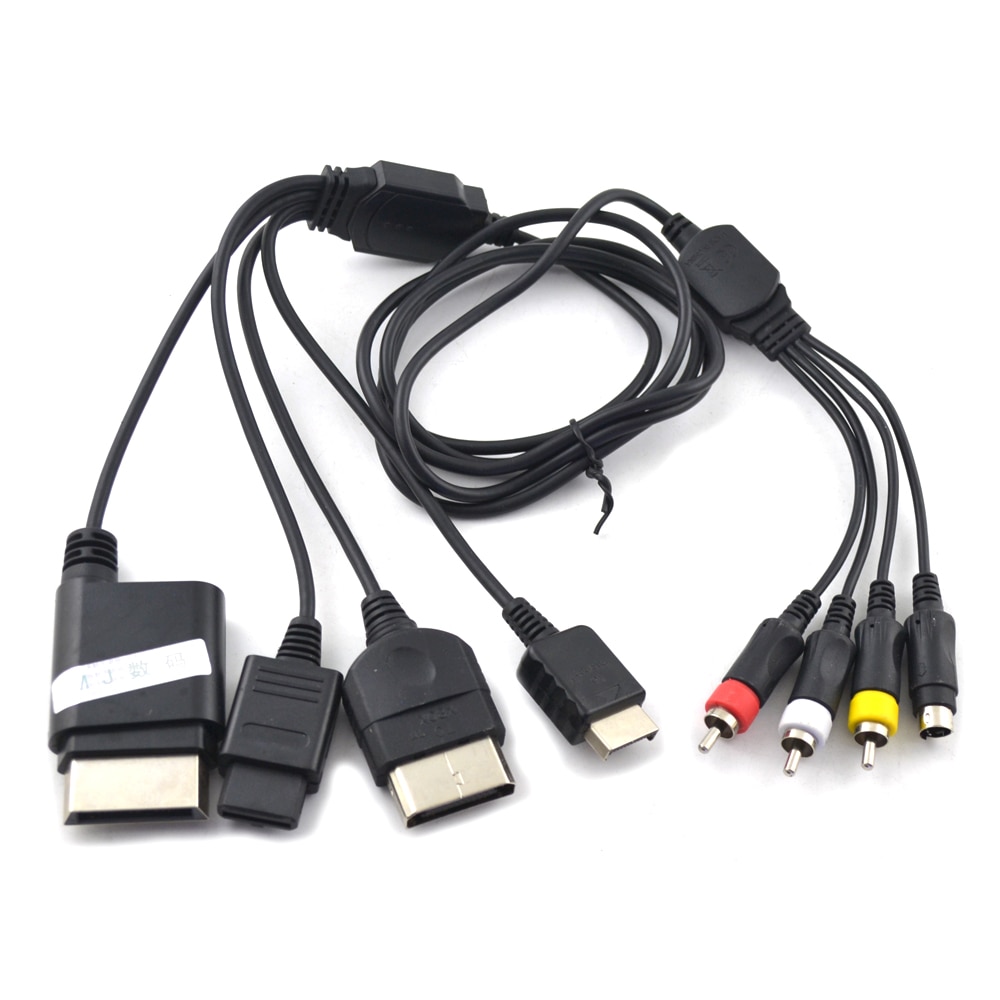 Multifunction Leadwire S-Video AV TV Cord Cable For NGC N64 For PS1 PS2 PS3 For XBOX