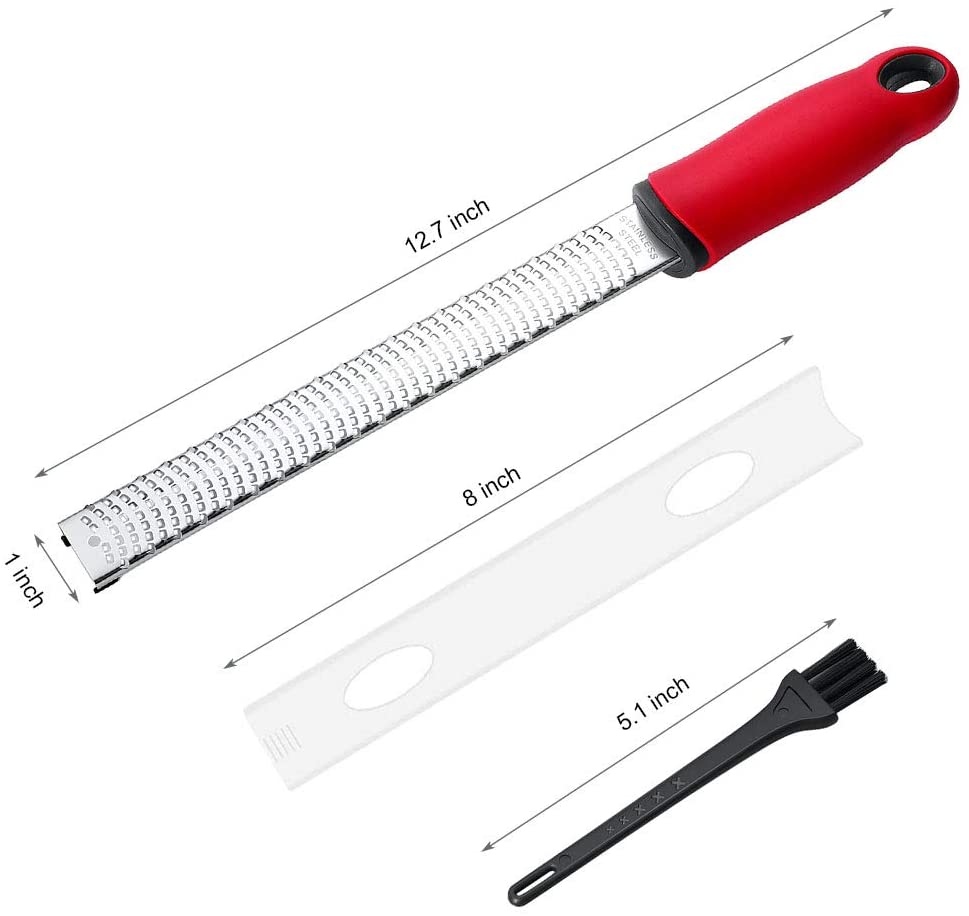 Râpe à zeste Premium-lame en acier inoxydable-pour zeste et râper le fromage-poignée douce au toucher, outils de cuisine