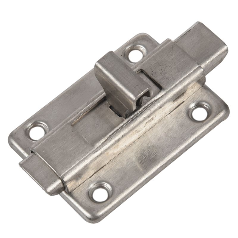 2pcs 2 Inch Door Lock Latch Slide Barrel Bolt Clasp Locker Silver