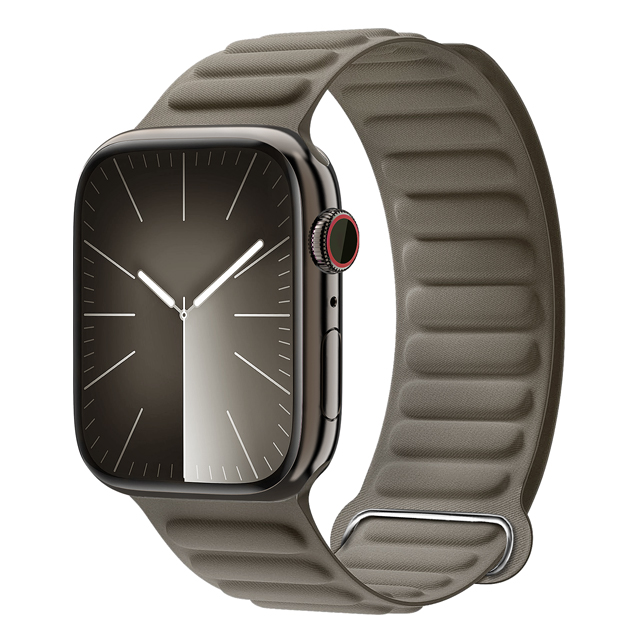 Länkarmband för apple watch-band 49mm 45mm 44mm 42mm 41mm 40mm finvävd magnetisk ögla iwatch-serie 9 8 se 6 5 7 ultra-armband: Silvervit / 40mm & uppåt