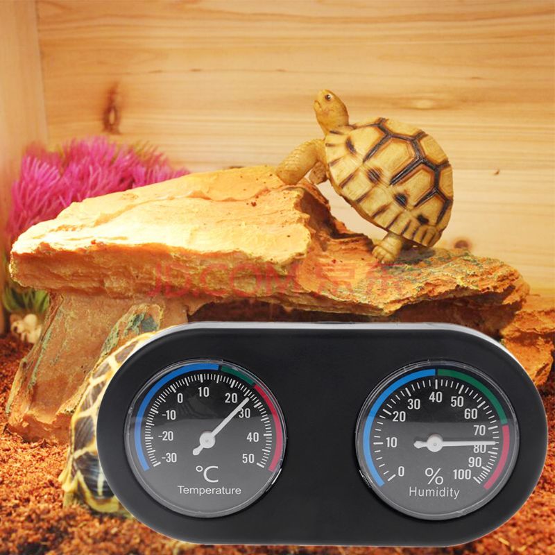 Tanque para reptiles, termómetro, higrómetro, Monitor de temperatura y humedad en Terrario de Vivarium