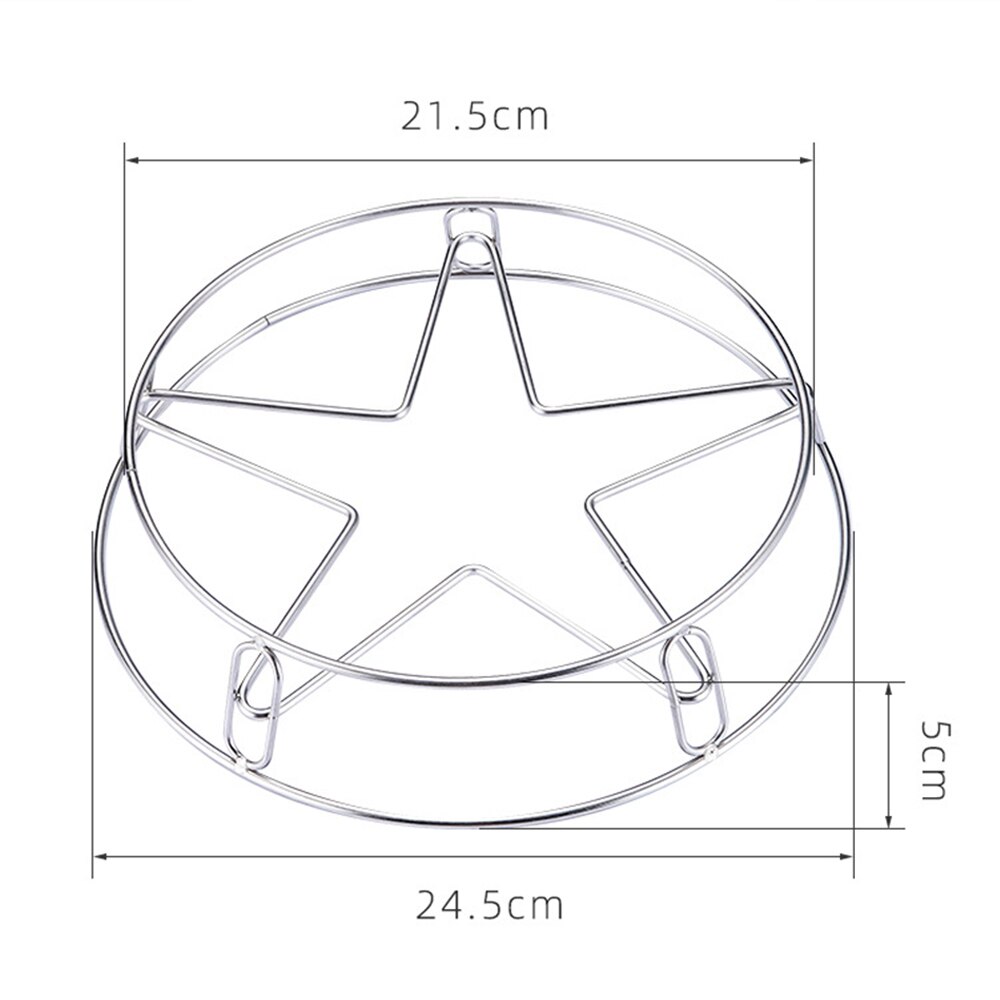 Five-pointed Star Stainless Steel Steaming Racks Kitchen Tools Heat Insulation Anti-Scalding Pot Holder Pot Pad Stand: C