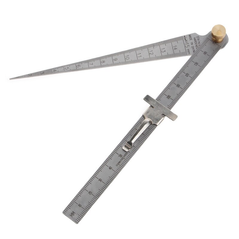 Wedge Feeler Gauge Clearance Ruler Taper Gauge Gap Ruler Metric Stainless Steel Aperture Ruler Inner Diameter Measurement Tools: Default Title