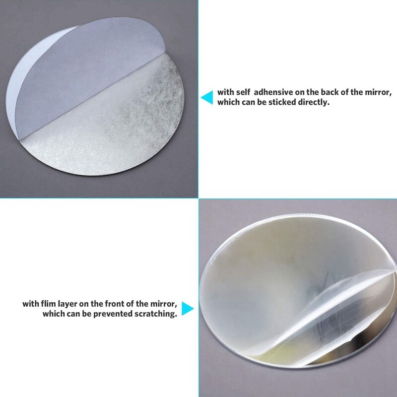 Silicone Resin Mirror Mold-4 Pieces of Folding Compact Mirror Cover Mold with 8 Mirrors, Makeup Mirror Shell for DIY