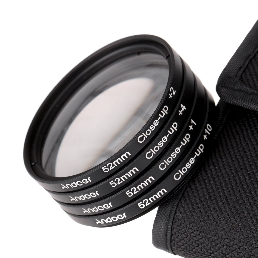 Camera Filters Set Andoer 52mm Macro Close-Up Camera Filter Set +1 +2... – Vicedeal
